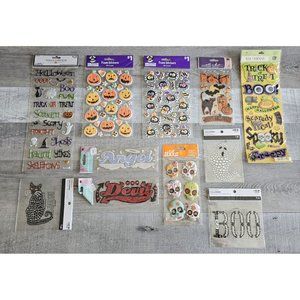 Sticker Lot - Halloween October Ghosts Scrapbooking 3D Stickers Jolee's RARE #1